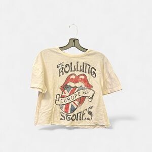 The Rolling Stones Cream Cropped T-Shirt